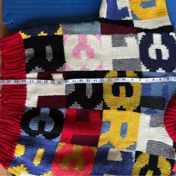 R13 Multicolor Very  Oversized Chunky Intarsia Sweater - Picture 12 of 14